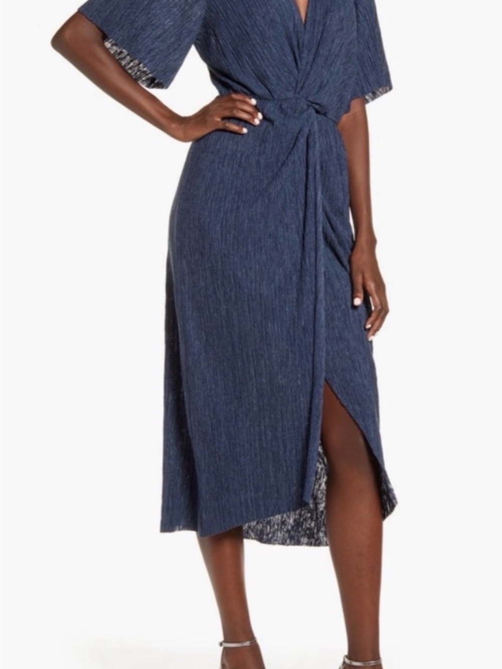All in Favor Navy Wrap Dress